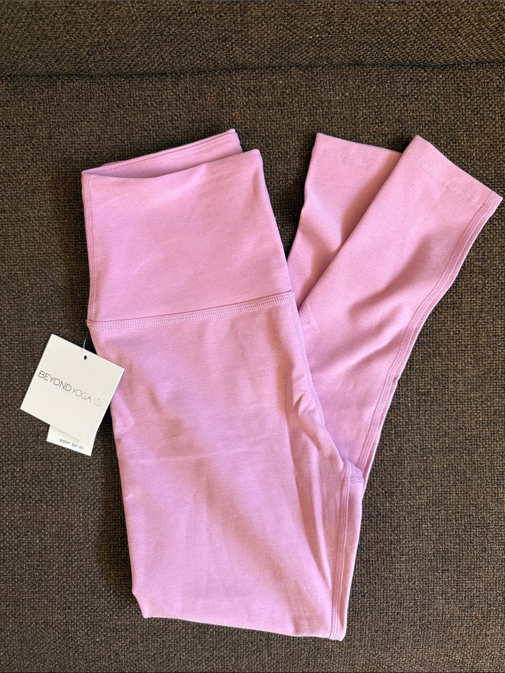 NEW WITH TAGS! Beyond Yoga High-Waist Lavender Pink Leggings. - Picture 2 of 8